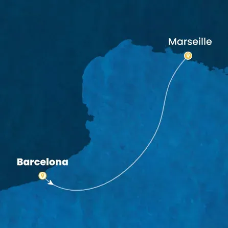 Route 1 Nacht - Spanien,  Frankreich