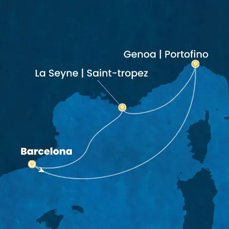 Route 3 Nächte - Spanien,  Italien,  Frankreich