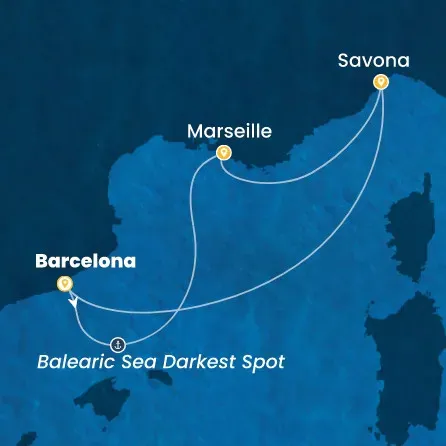 Route 3 Nächte - Spanien,  Frankreich,  Italien
