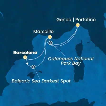 Route 4 Nächte - Spanien,  Frankreich,  Italien
