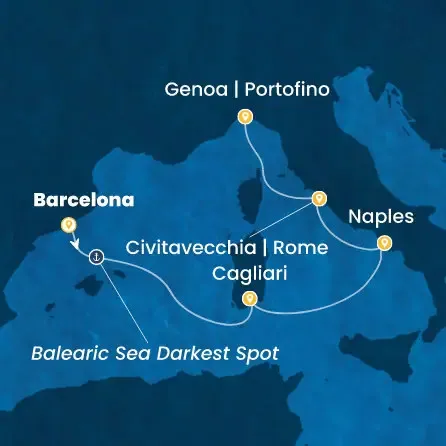 Route 5 Nächte - Spanien,  Italien
