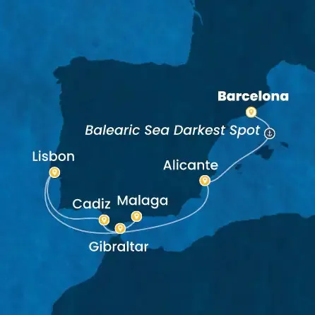 Route 6 Nächte - Spanien,  Portugal,  Gibraltar (Großbritannien)