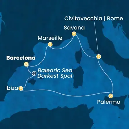 Route 7 Nächte - Spanien,  Balearen (Spanien),  Italien,  Frankreich