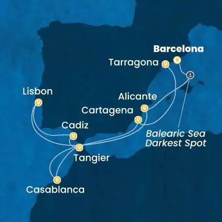 Route 9 Nächte Spanien, Portugal, Marokko