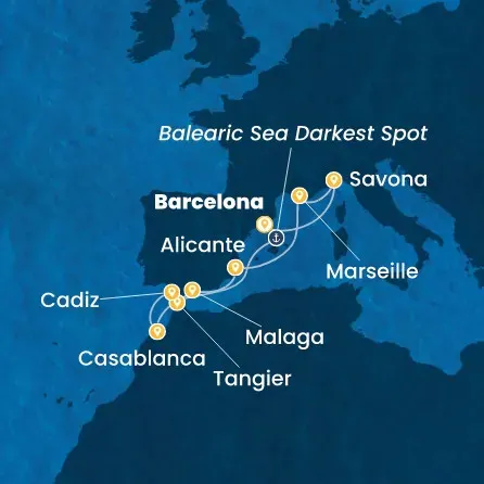 Route 10 Nächte - Spanien,  Marokko,  Frankreich,  Italien