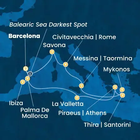 Route 14 Nächte - Spanien,  Balearen (Spanien),  Malta,  Griechenland,  Italien