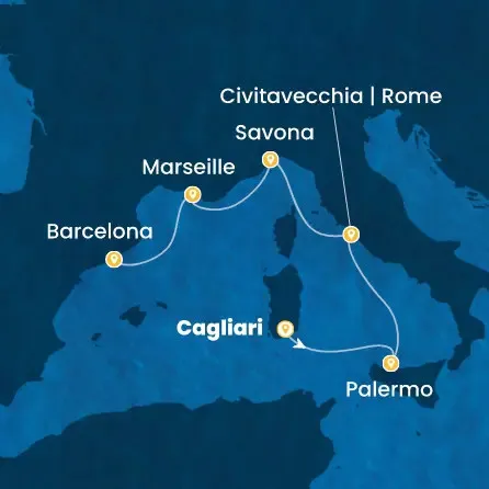 Route 5 Nächte - Italien,  Frankreich,  Spanien