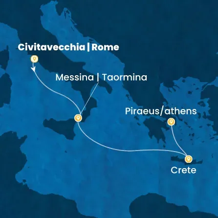 Route 4 Nächte - Italien,  Griechenland