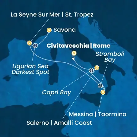 Route 5 Nächte - Italien,  Frankreich