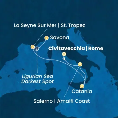 Route 5 Nächte - Italien,  Frankreich