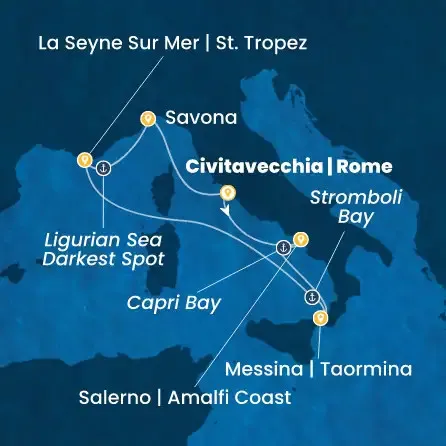 Route 6 Nächte - Italien,  Frankreich
