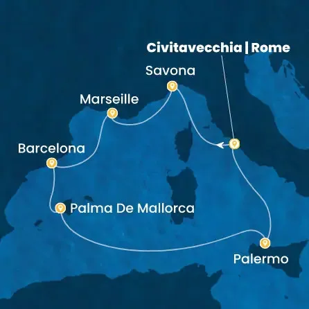 Route 7 Nächte - Italien,  Frankreich,  Spanien,  Balearen (Spanien)