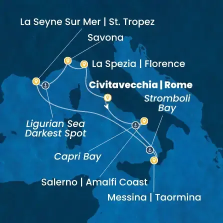 Route 7 Nächte - Italien,  Frankreich