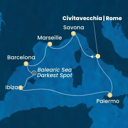 Route 7 Nächte - Italien,  Frankreich,  Spanien,  Balearen (Spanien)