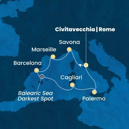 Route 7 Nächte - Italien,  Frankreich,  Spanien