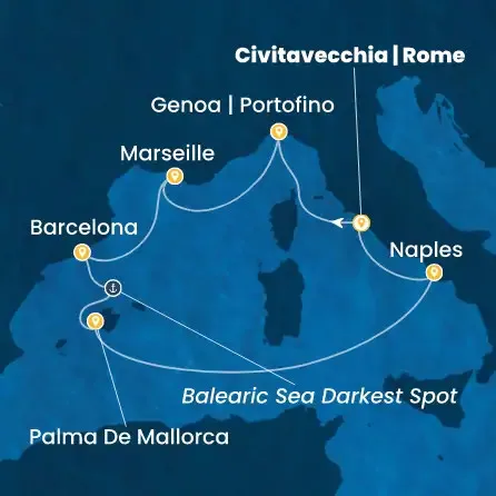 Route 7 Nächte - Italien,  Frankreich,  Spanien,  Balearen (Spanien)