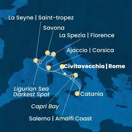 Route 8 Nächte - Italien,  Frankreich,  Korsika (Frankreich)