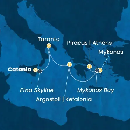 Route 4 Nächte - Italien,  Griechenland