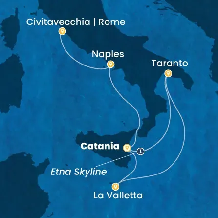 Route 6 Nächte - Italien,  Malta