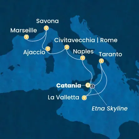 Route 9 Nächte Italien, Malta, Korsika (Frankreich), Frankreich