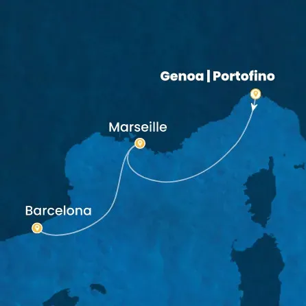 Route 2 Nächte - Italien,  Frankreich,  Spanien