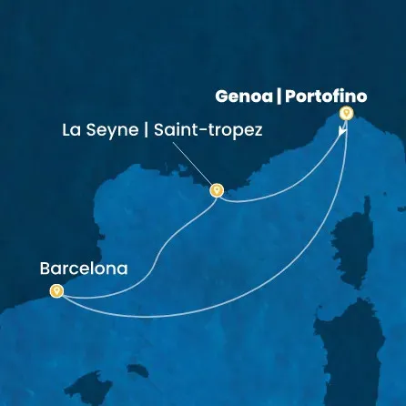 Route 3 Nächte - Italien,  Frankreich,  Spanien