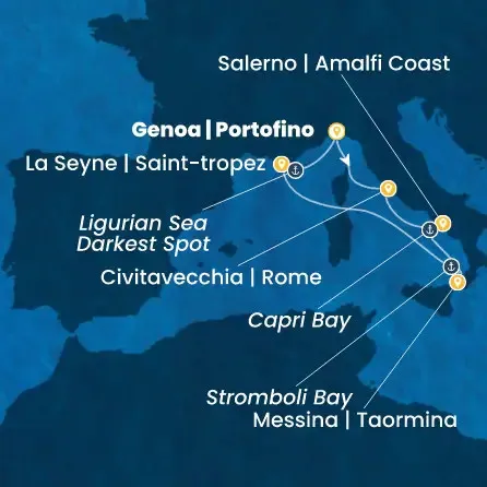 Route 6 Nächte - Italien,  Frankreich