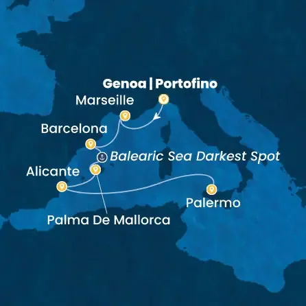 Route 6 Nächte - Italien,  Frankreich,  Spanien,  Balearen (Spanien)