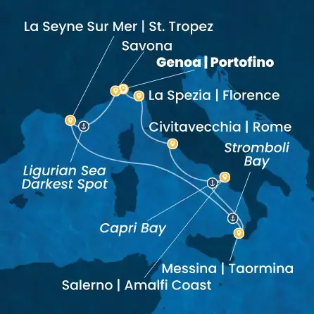 Route 7 Nächte - Italien,  Frankreich
