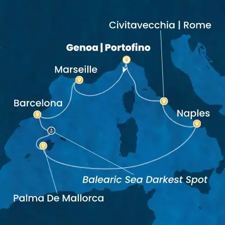 Route 7 Nächte - Italien,  Frankreich,  Spanien,  Balearen (Spanien)