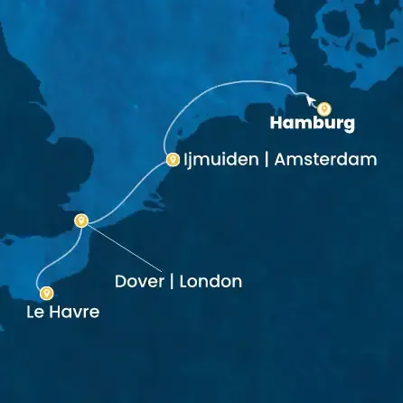 Route 4 Nächte Deutschland, Großbritannien, Frankreich
