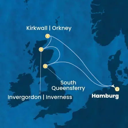 Route 7 Nächte Deutschland, Großbritannien, Schottland