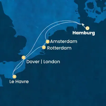 Route 7 Nächte - Deutschland,  Großbritannien,  Frankreich,  Niederlande
