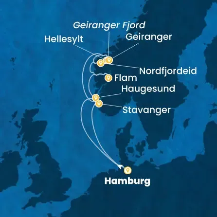 Route 8 Nächte - Deutschland,  Norwegen
