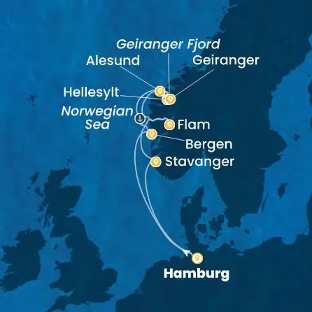 Route 8 Nächte - Deutschland,  Norwegen