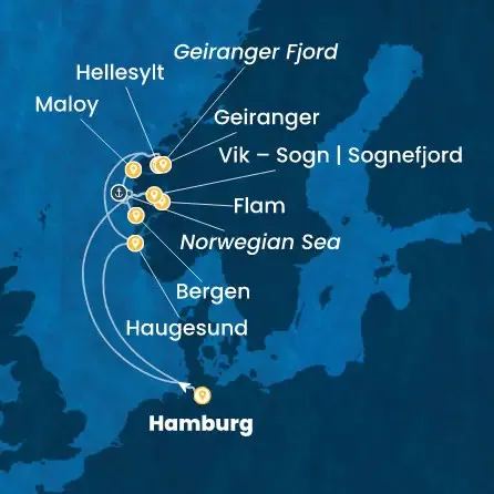 Route 9 Nächte - Deutschland,  Norwegen