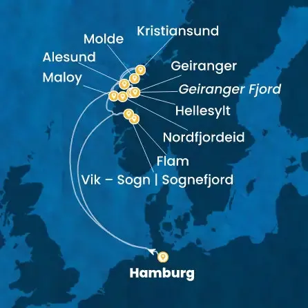 Route 11 Nächte Deutschland, Norwegen