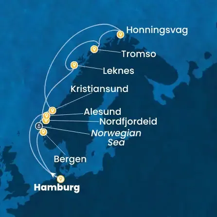 Route 12 Nächte - Deutschland,  Norwegen