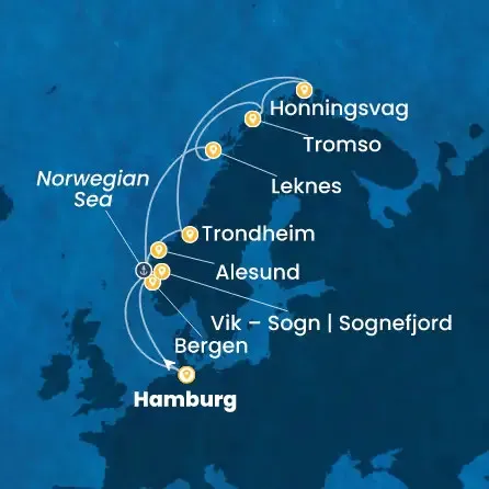 Route 12 Nächte - Deutschland,  Norwegen