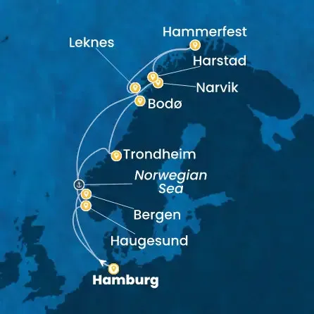 Route 14 Nächte - Deutschland,  Norwegen