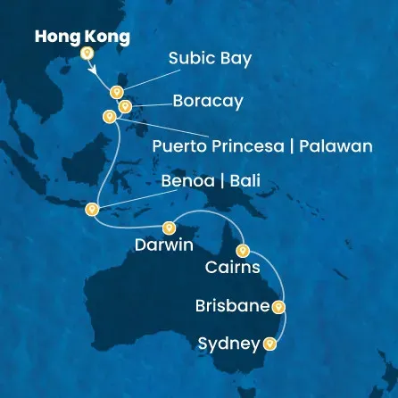 Route 20 Nächte - China,  Philippinen,  Australien
