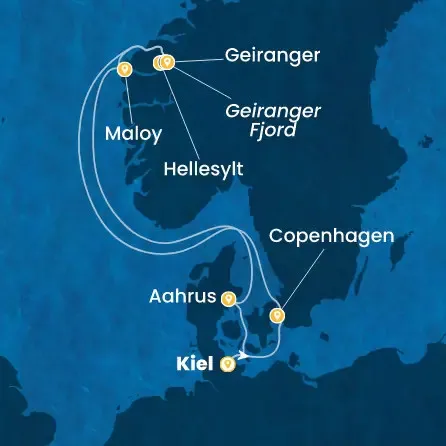 Route 7 Nächte - Deutschland,  Dänemark,  Norwegen