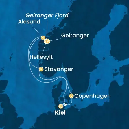 Route 7 Nächte - Deutschland,  Dänemark,  Norwegen