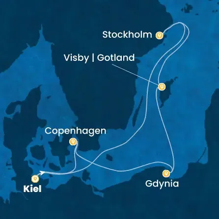 Route 7 Nächte Deutschland, Dänemark, Polen, Schweden