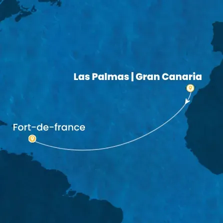 Route 7 Nächte Kanaren (Spanien), Antillen