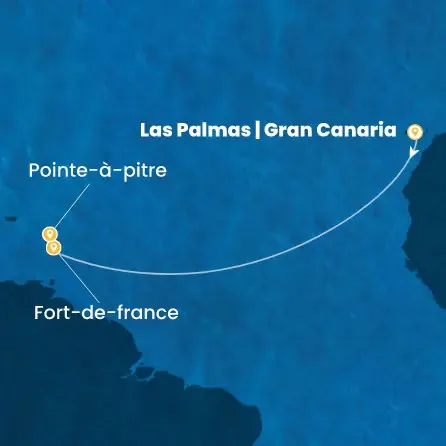 Route 8 Nächte Kanaren (Spanien), Antillen