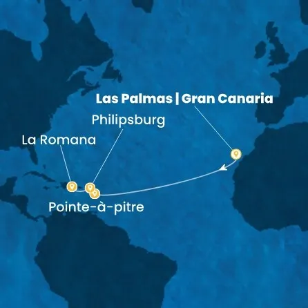 Route 10 Nächte Kanaren (Spanien), Antillen, Dominik. Republik