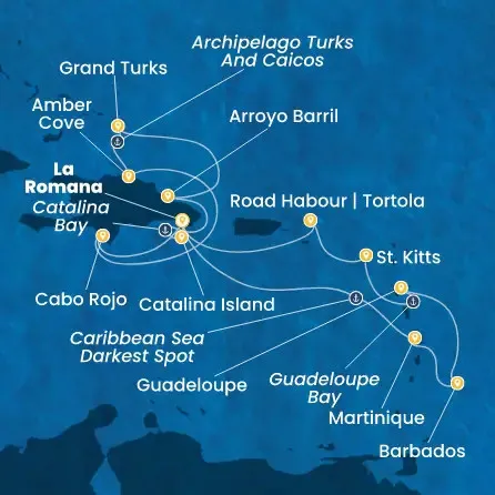 Route 14 Nächte - Dominik. Republik,  Turks Inseln,  Antillen,  Jungferninseln