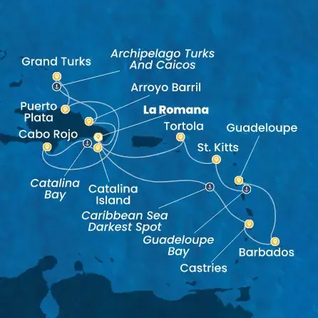 Route 14 Nächte - Dominik. Republik,  Turks Inseln,  Antillen,  Jungferninseln