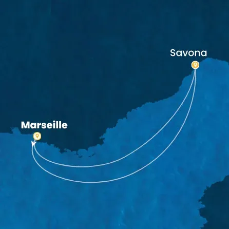 Route 2 Nächte - Frankreich,  Italien
